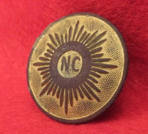 North Carolina "Sunburst" Coat Button with Shank - High Quality