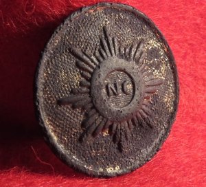 North Carolina "Sunburst" Coat Button with Shank - NC 14 - Rare 17mm Size