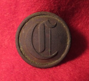 Confederate Script Cavalry Coat Button - High Quality