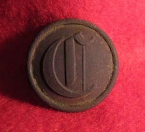 Confederate Script Cavalry Coat Button - High Quality