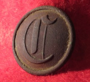 Confederate Script Cavalry Coat Button - High Quality