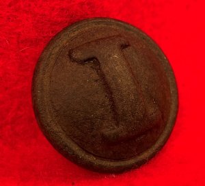 CONFEDERATE INFANTRY - CAST "I" BUTTON