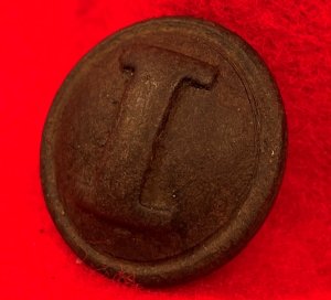 CONFEDERATE INFANTRY - CAST "I" BUTTON