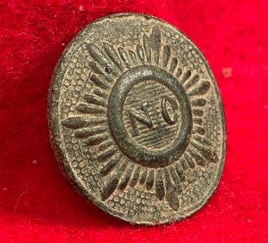 North Carolina "Sunburst" Coat Button