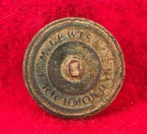 Confederate Artillery Coat Button - Richmond Manufacturer