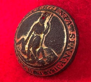 Virginia State Seal Coat Button - Missing Back