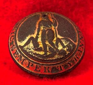 Virginia State Seal Coat Button - Missing Back