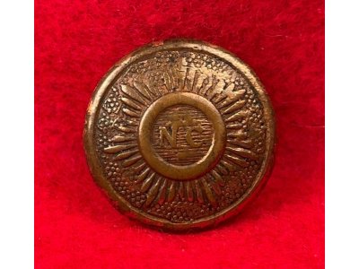 North Carolina "Sunburst" Coat Button - Non-Excavated