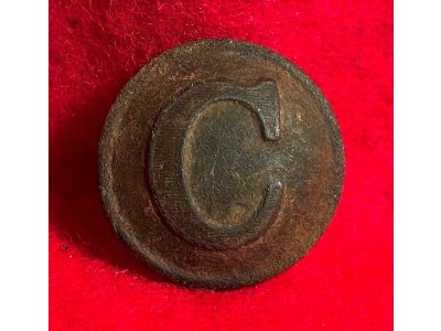 Confederate Cavalry Coat Button - Lined C