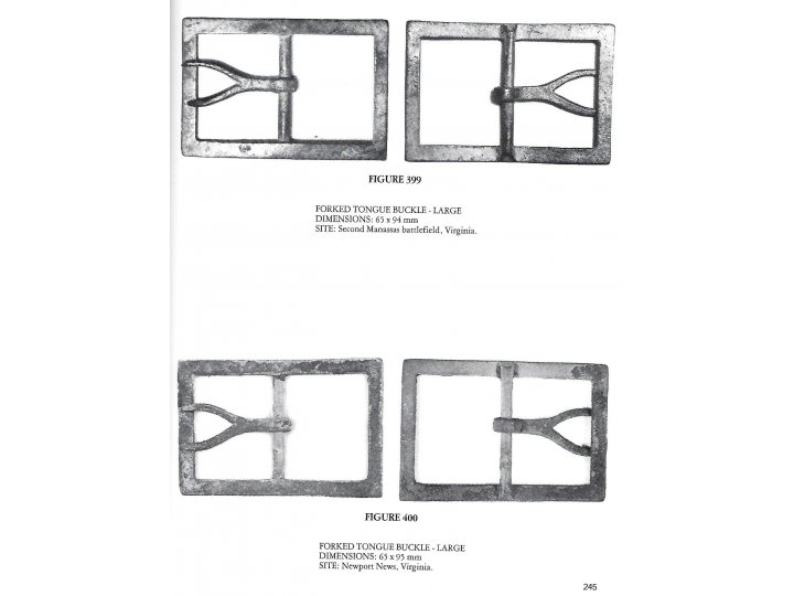 Confederate Fork Tongue Frame Buckle