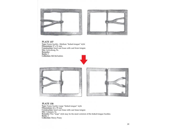 Confederate Fork Tongue Frame Buckle