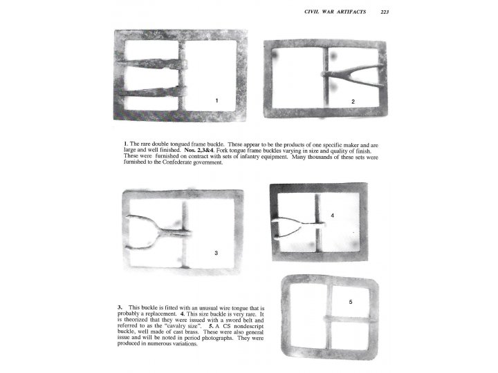 Confederate Fork Tongue Frame Buckle