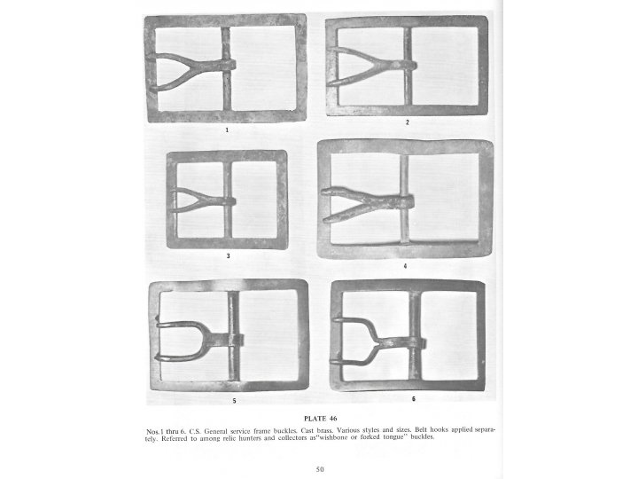 Confederate Fork Tongue Frame Buckle