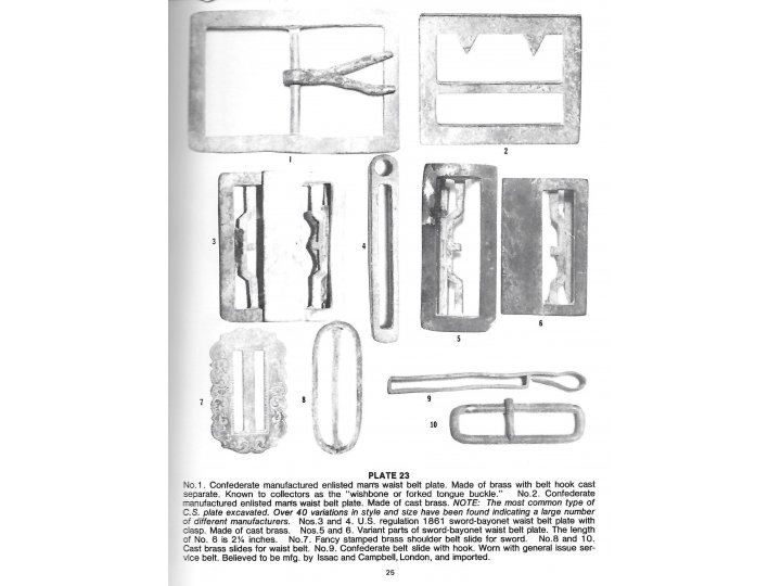 Confederate Fork Tongue Frame Buckle