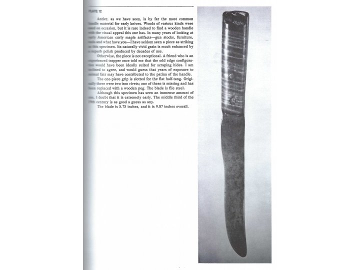 "American Primitive Knives 1770-1870"