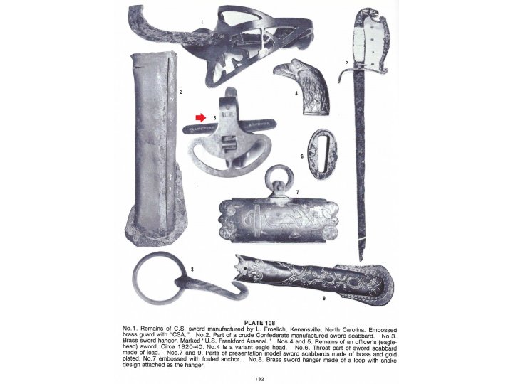 Model 1859 "J.E.B. Stuart" Detachable Sword Hanger - Marked "US" / "Frankford Arsenal"