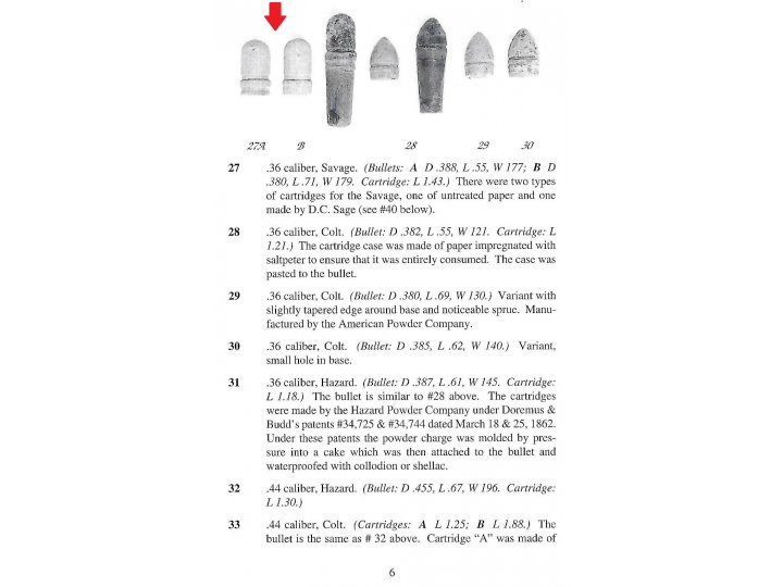 Federal Savage Navy Revolver Bullet