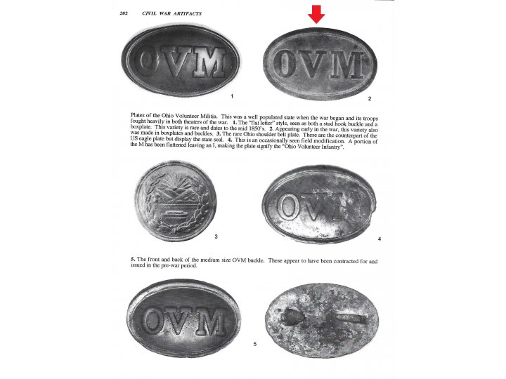 OVM - Ohio Volunteer Militia Belt Buckle - Repaired