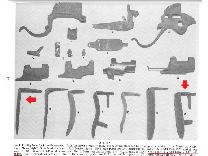 M-1842 Musket Butt Plate