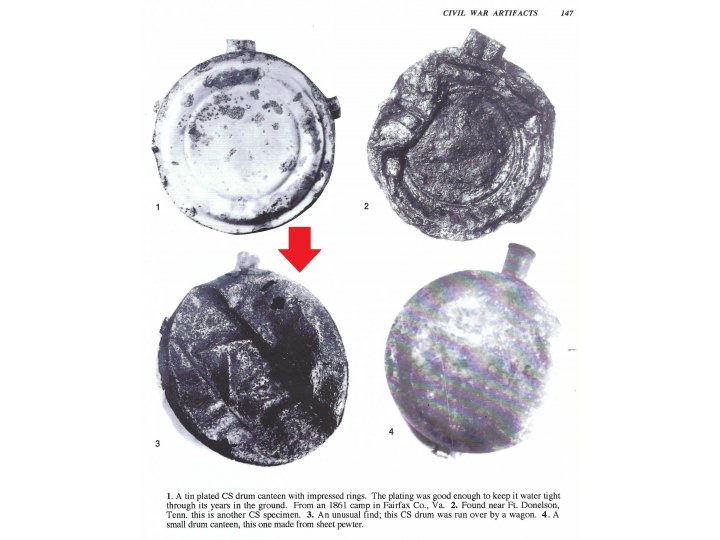 Confederate Tin "Drum" Style Canteen - Manassas