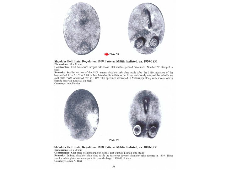 Militia Shoulder Belt Plate - 1808 Pattern, ca. 1820-1833 
