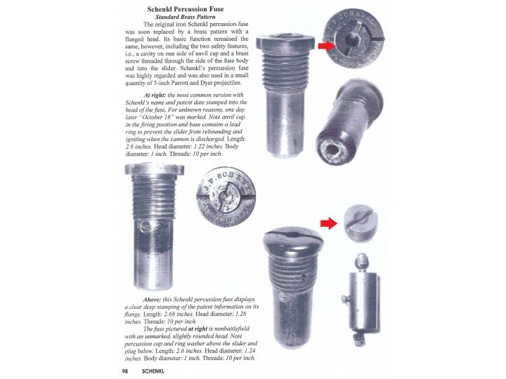 Schenkl Percussion Anvil Cap for Heaviest Caliber Shell 