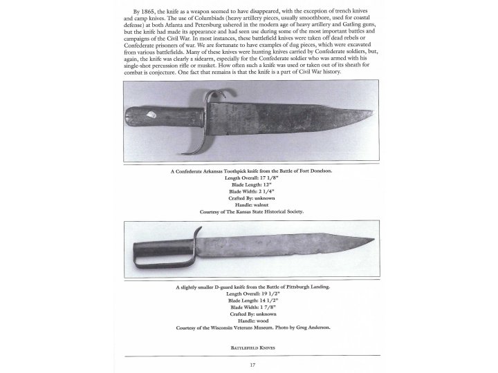 "Civil War Knives"