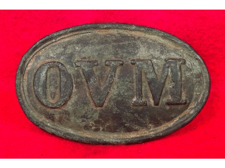 OVM - Ohio Volunteer Militia Belt Buckle - Repaired