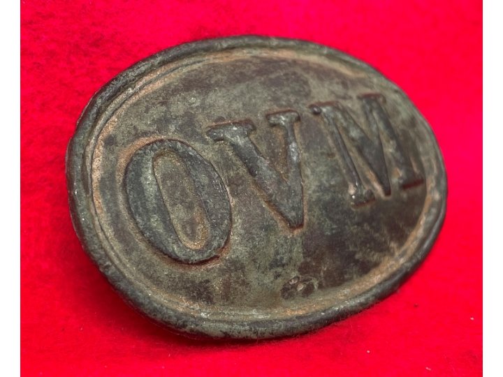 OVM - Ohio Volunteer Militia Belt Buckle - Repaired