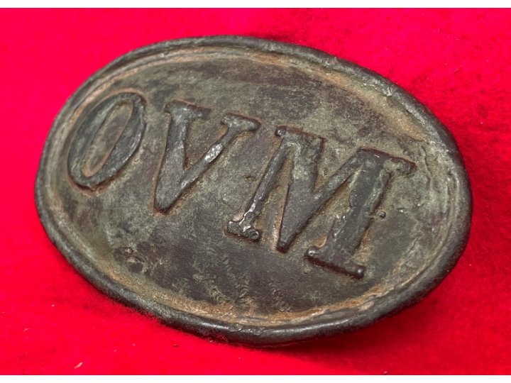 OVM - Ohio Volunteer Militia Belt Buckle - Repaired