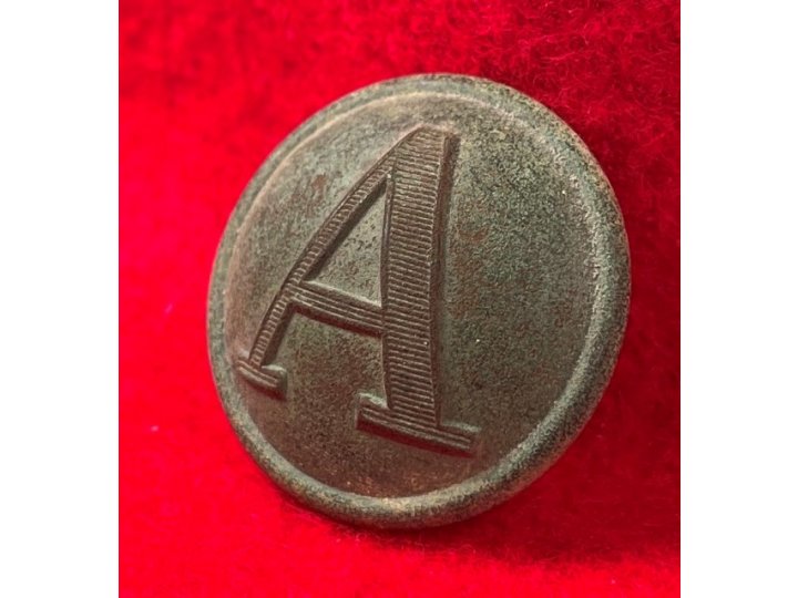 Confederate Artillery Coat Button - "Lined A" - High Quality