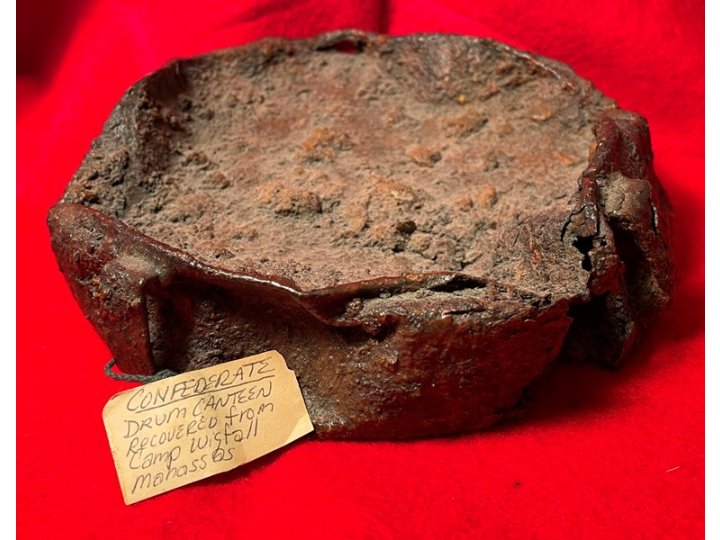 Confederate Tin "Drum" Style Canteen - Manassas