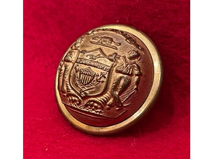 Wisconsin State Seal Coat Button 