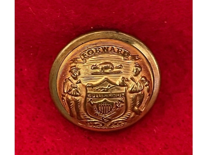 Wisconsin State Seal Coat Button 