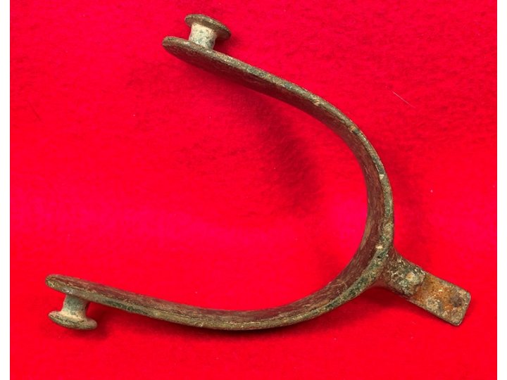  Confederate Cavalry Spur - Strap Studs and Raking Rowel Type