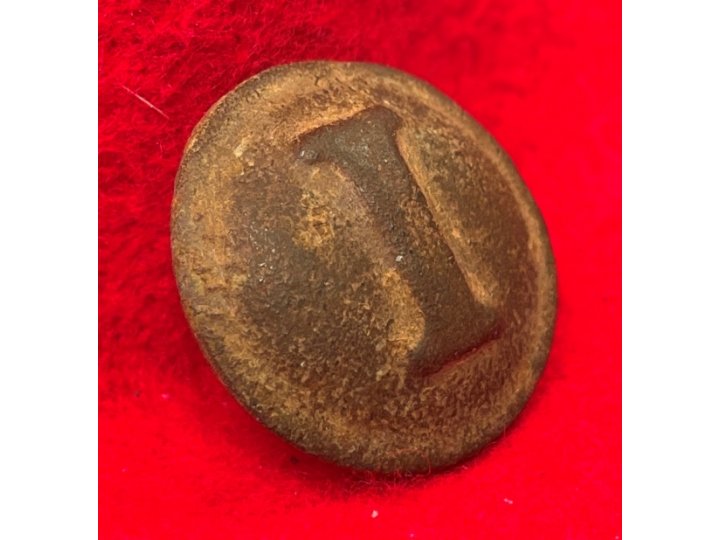 Confederate Infantry Coat Button - Block I - High Quality