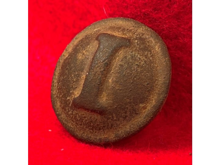 Confederate Infantry Coat Button - Block I - High Quality