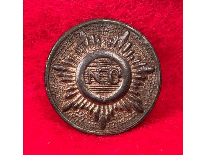 North Carolina "Sunburst" Coat Button - Silvered