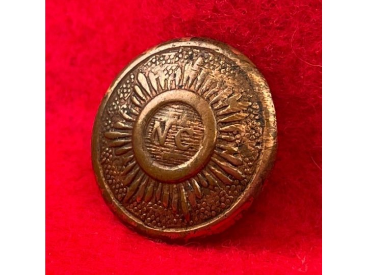 North Carolina "Sunburst" Coat Button - Non-Excavated