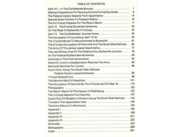 "The Final Bivouac - The Surrender Parade at Appomattox and the Disbanding of the Armies April 10 - May 20, 1865" - Numbered and Signed