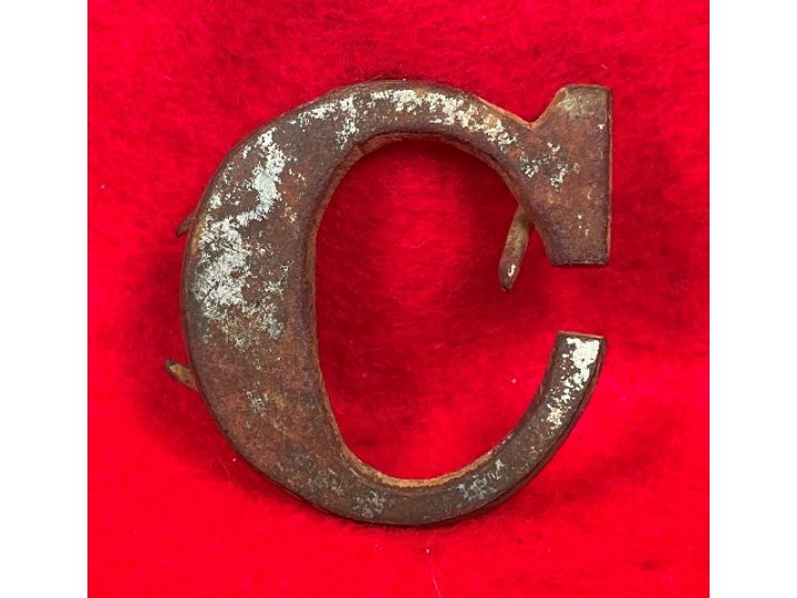 Large Company Letter C - Silvered Cast Brass