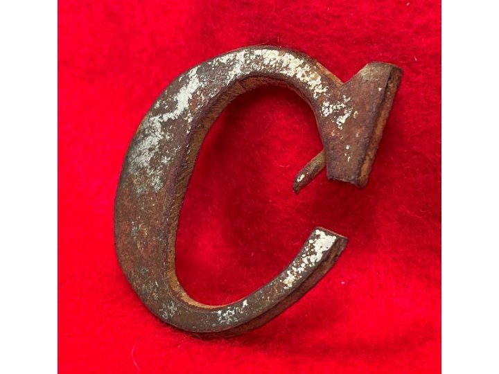 Large Company Letter C - Silvered Cast Brass