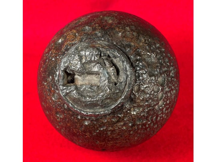 Confederate 6-Pounder Case-Shot Shell with Bormann Time Fuze