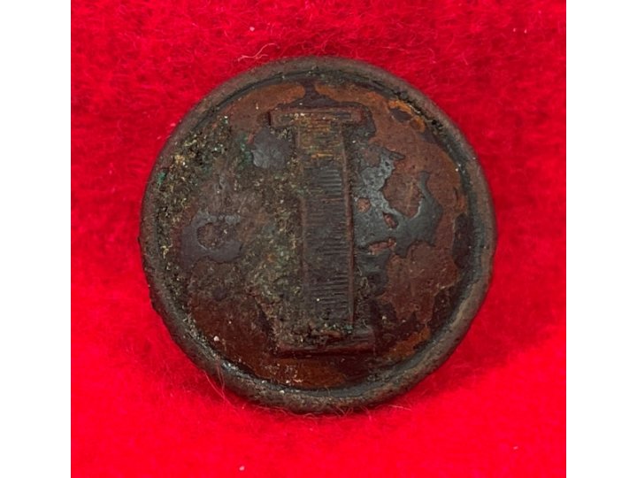 Confederate Infantry Coat Button - Lined I