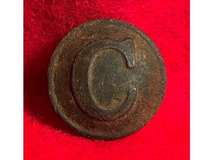 Confederate Cavalry Coat Button - Lined C