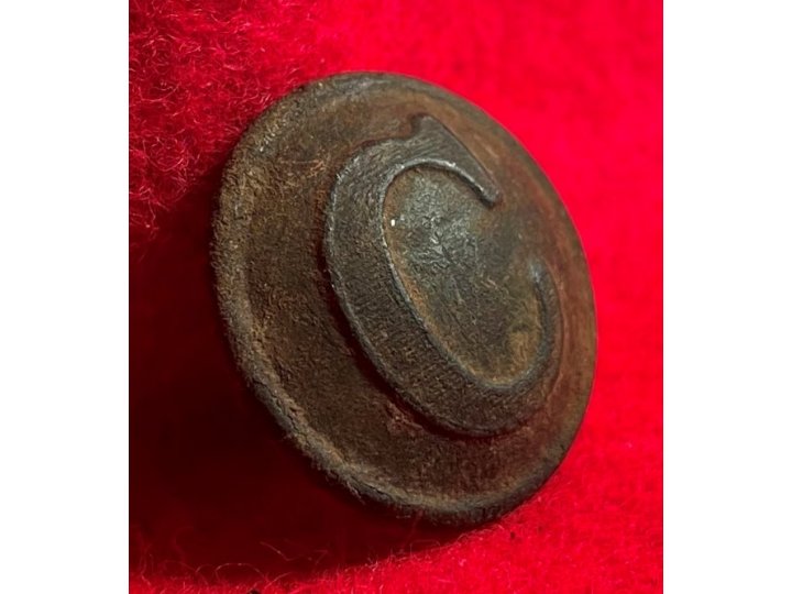 Confederate Cavalry Coat Button - Lined C