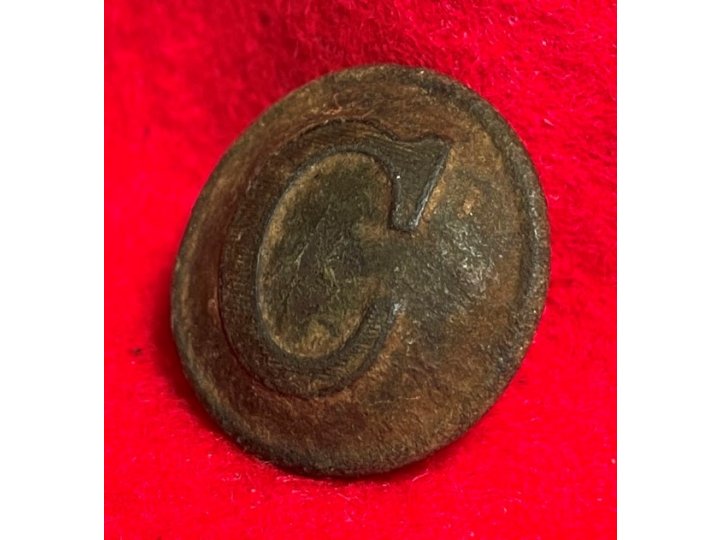 Confederate Cavalry Coat Button - Lined C