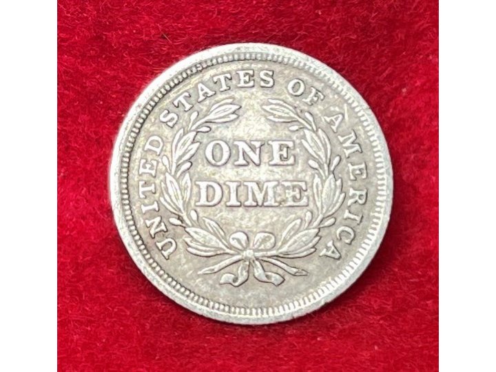 Excavated Seated Liberty Silver Dime - Dated 1838