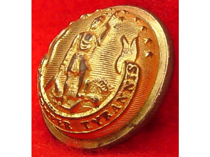 Virginia State Seal "Staff Officer" Coat Button - High Quality