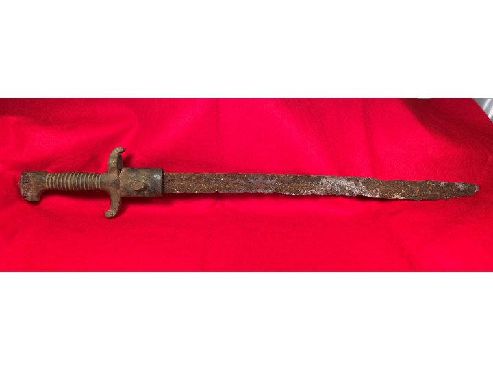 Excavated Confederate Boyle and Gamble Saber Bayonet with Scabbard Throat